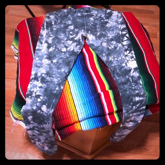 Amazing soft marble slab blue tiedye soft leggings - Picture 2 of 5